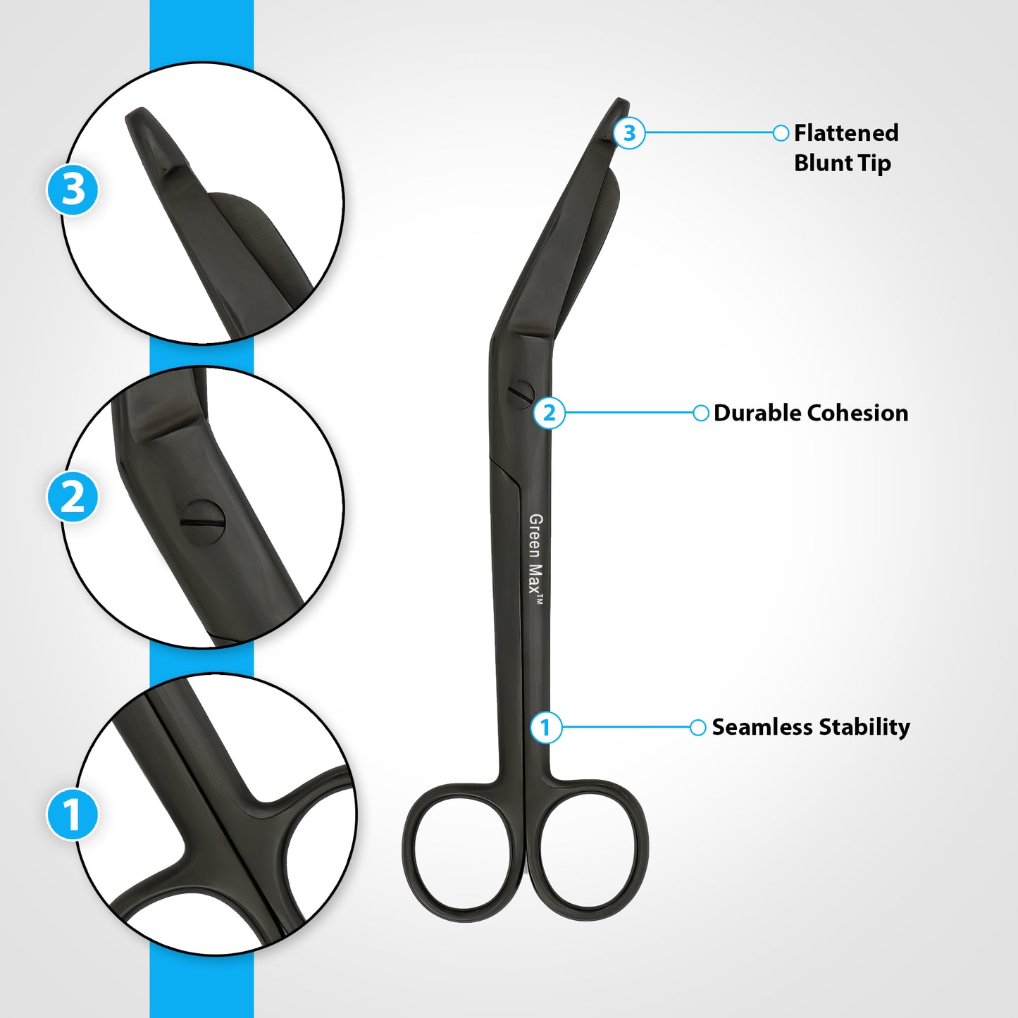 Lister Bandage Scissors Medical and Nursing Lister Bandage Scissors Black 7.25”