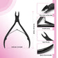 Cuticle Nipper, Nail clipper, Cuticle Trimmer, Manicure | Pedicure Tool. (BLACK) 4"