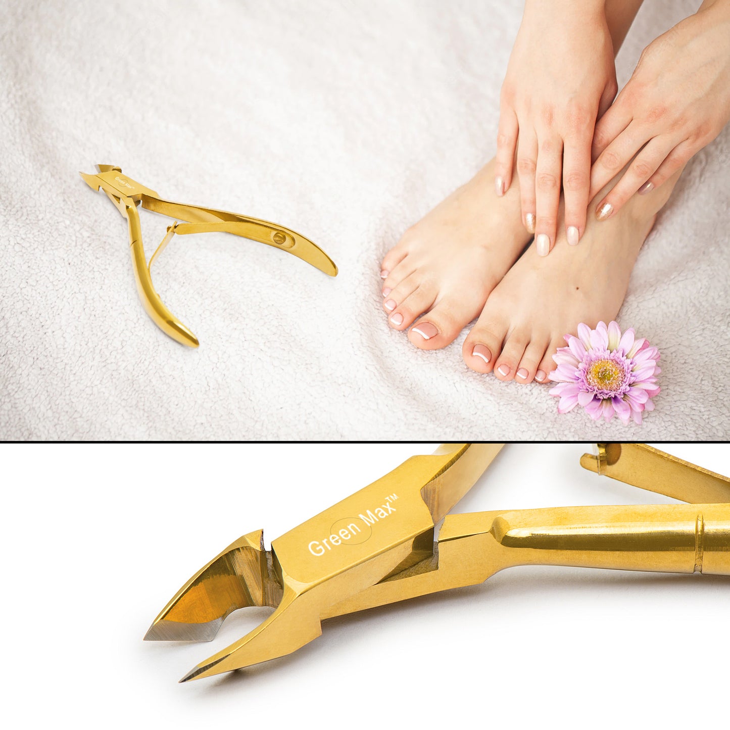 Nagelriemtang, spits mes, nagelriemtrimmer, manicure | Pedicure tool. (GOUD) 4"
